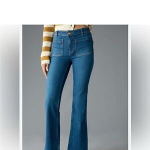 Pilcro Women's Blue Flared Jeans